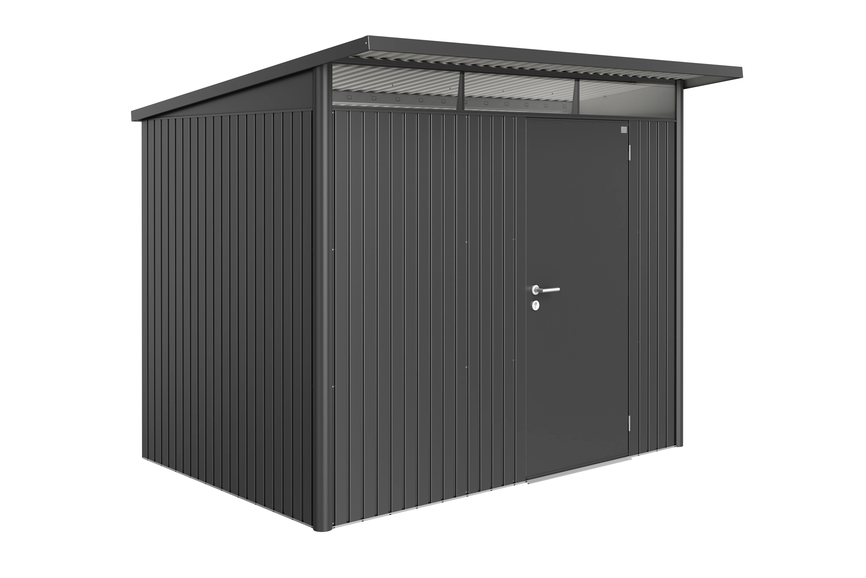 Biohort berging avantgarde met enkele deur donkergrijs, 260 x 220 x 218 cm, A5 - Afbeelding 3